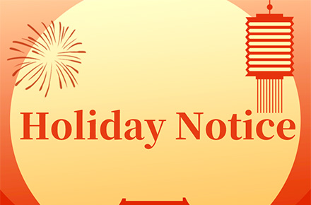 Aviso de vacaciones del día nacional
